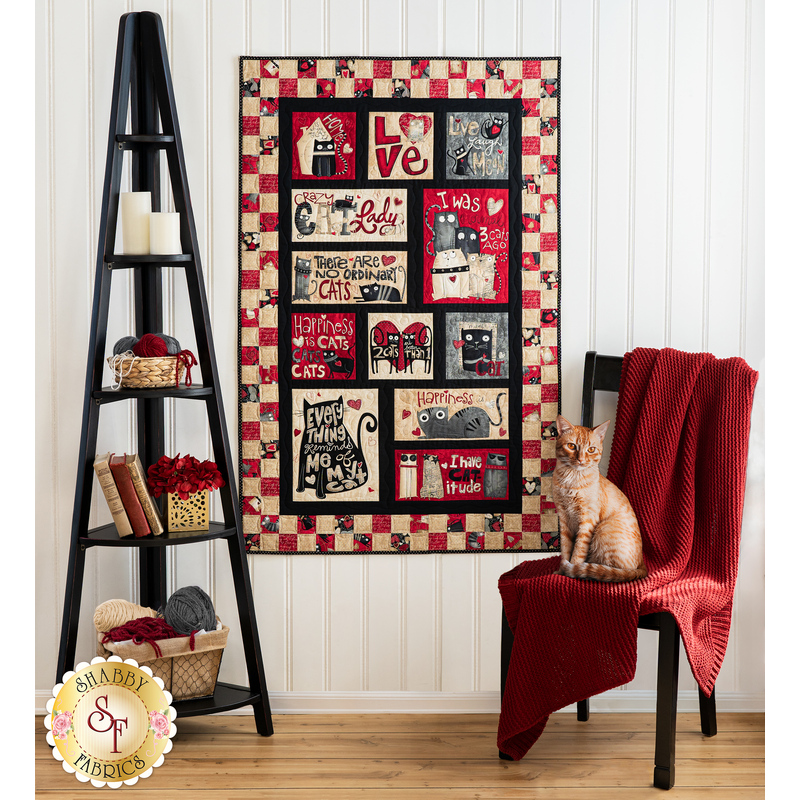 No Ordinary Cats Panel Quilt Kit Shabby Fabrics