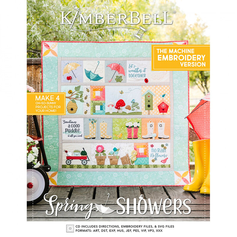 Kimberbell - Spring Showers Quilt - Machine Embroidery CD Front