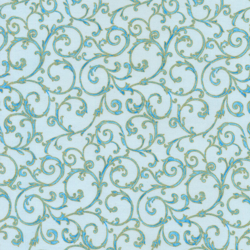 Royal Plume Fleur Cm1009 Sky By Chong A Hwang For Timeless Treasures Shabby Fabrics 3114