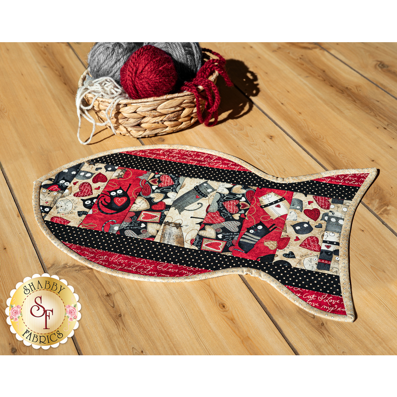 Quilt As You Go Pet Placemat Kit Cat No Ordinary Cats Shabby Fabrics