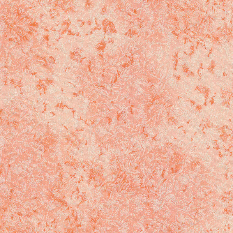 Tonal peach fabric features mottled design with metallic accents | Shabby Fabrics