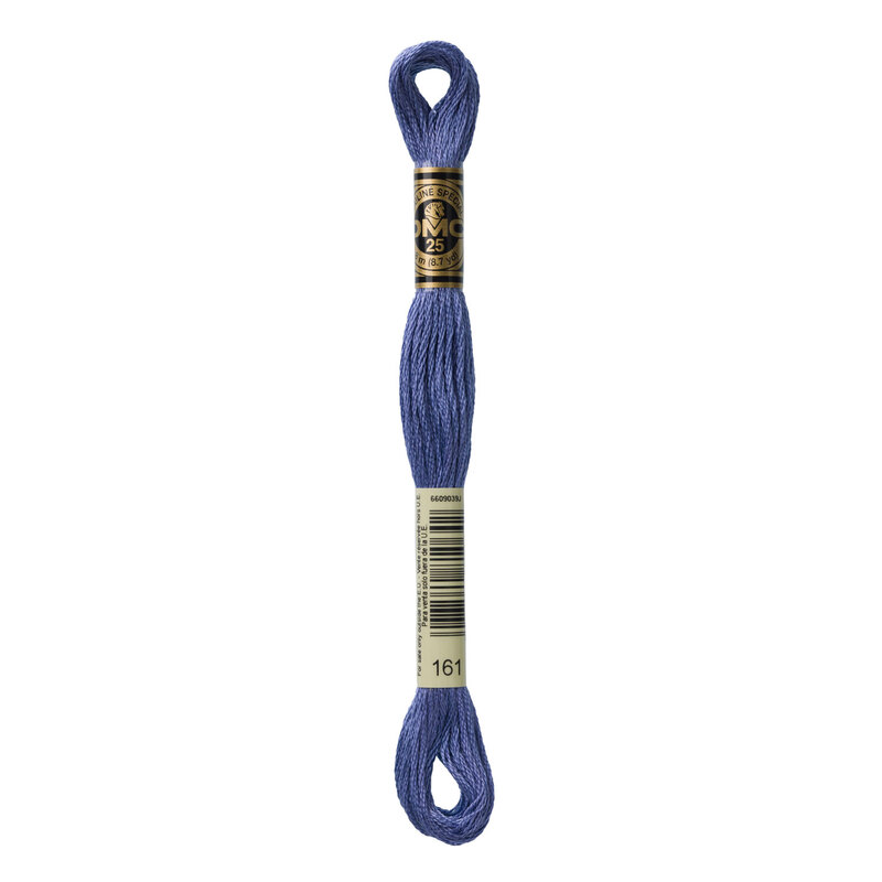 Close up image of DMC 161 embroidery floss in its packaging