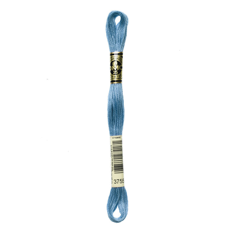 Close up image of DMC 3755 embroidery floss in its packaging
