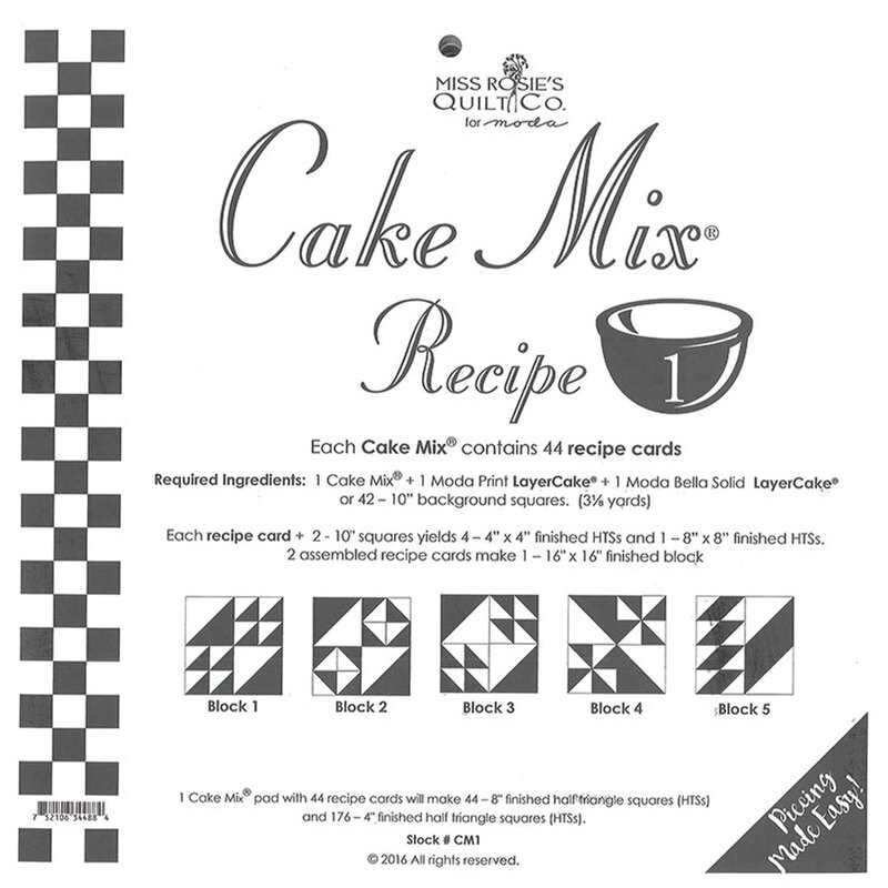 Miss Rosie's Quilt Co - Cake Mix Recipe 1 - 44ct