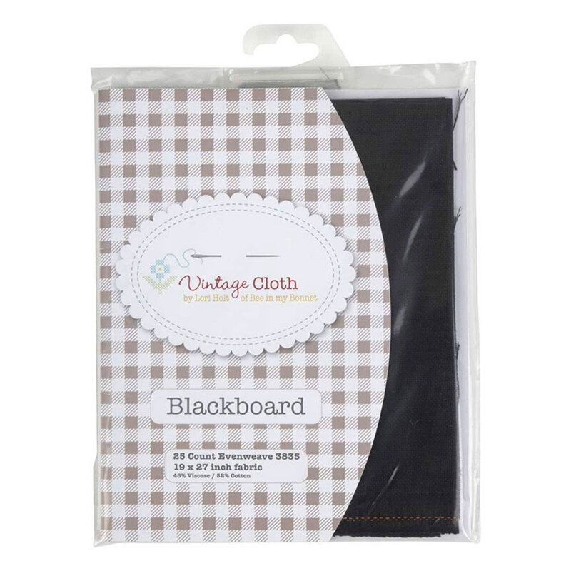 The front of the Lori Holt Vintage Cloth - 25ct Lugana Blackboard package