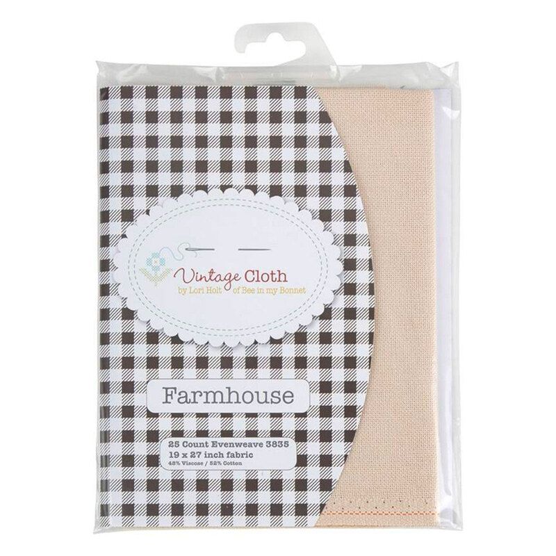 The front of the Lori Holt Vintage Cloth - 25ct Lugana Farmhouse package