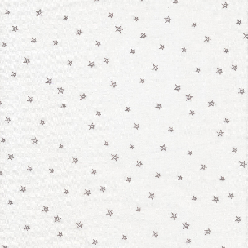 Small gray stars all over a white background
