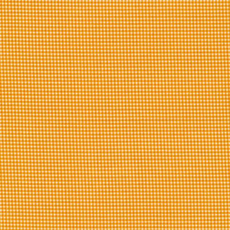 Classic yellow and white gingham printed cotton fabric