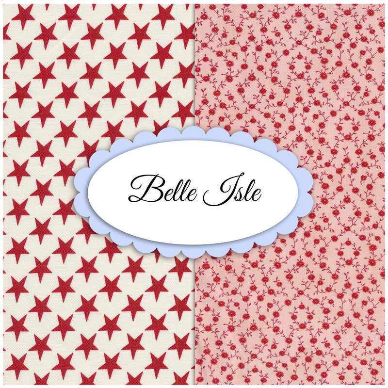 collage of 2 fabrics included in the set