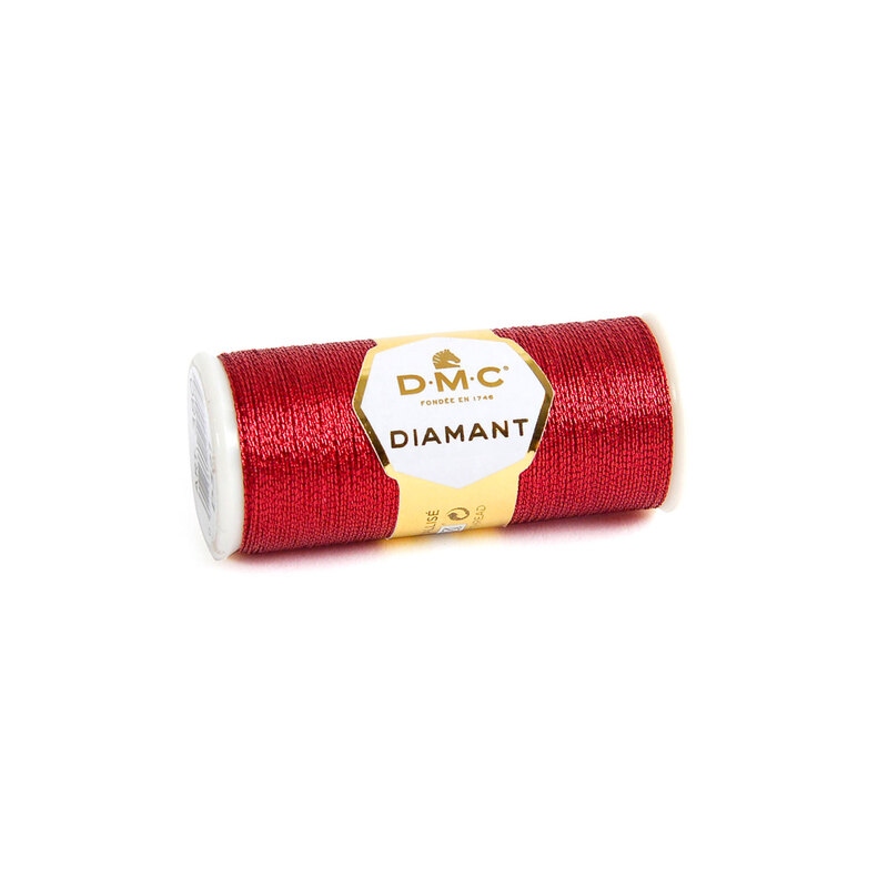Image of spool of red hand embroidery thread
