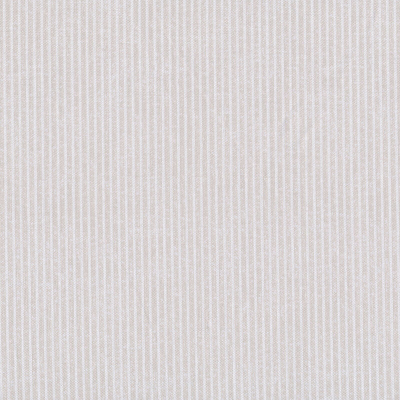 Tonal white fabric with cream stripes on a white background