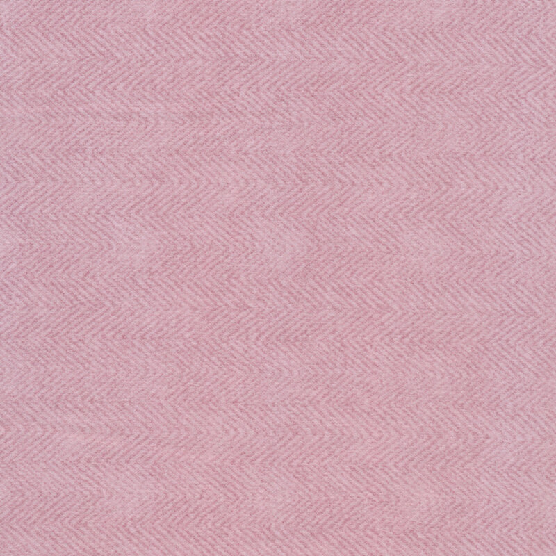 pastel pink flannel herringbone fabric with a chevron pattern