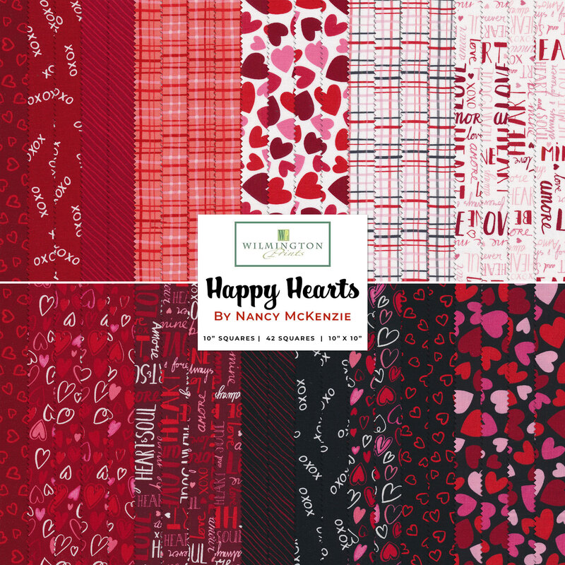 collage image of fabrics included in the 10