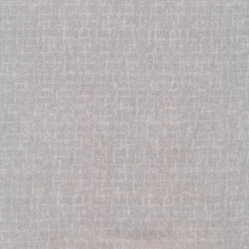 light gray flannel fabric with textured cross hatching