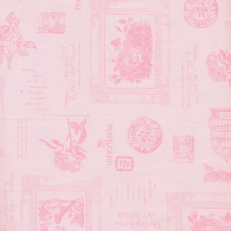 tonal pink floral fabric