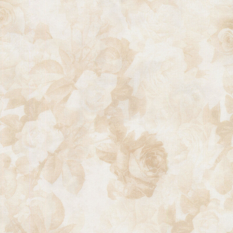 tonal cream fabric featuring roses