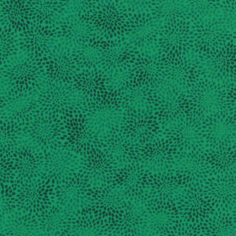 tonal green fabric featuring dots all over 