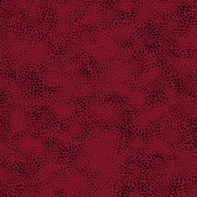 tonal red fabric featuring dots all over 