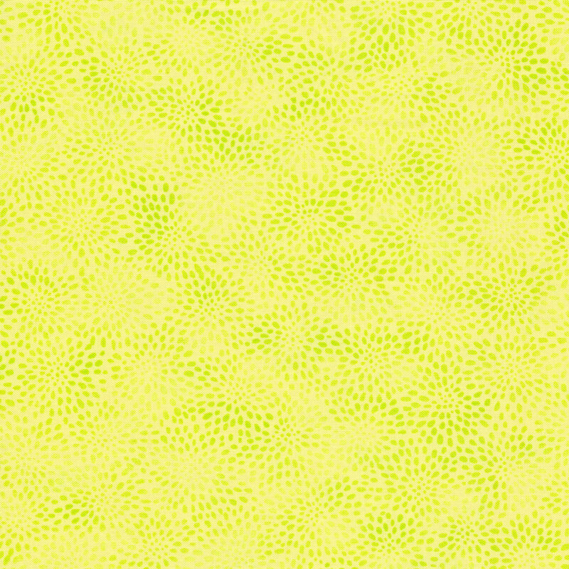 tonal neon yellow fabric featuring dots all over 
