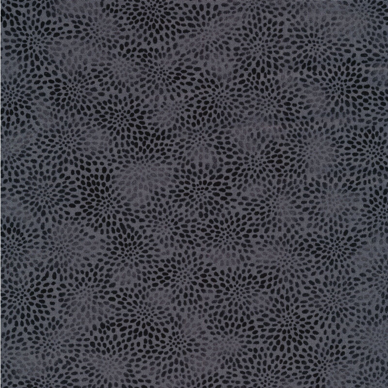 tonal dark gray fabric featuring dots all over 