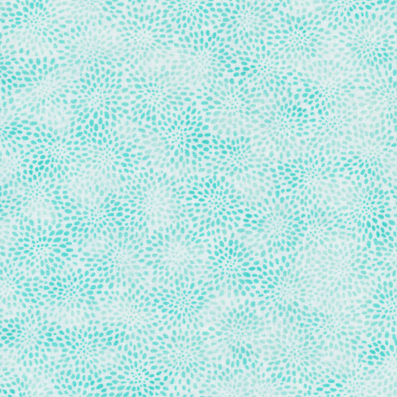 tonal aqua fabric featuring dots all over 