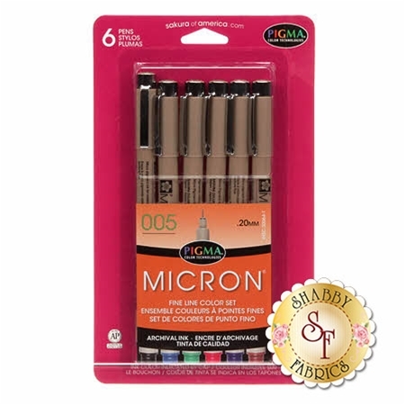 Micron 005 Pen Set - 6 Colors