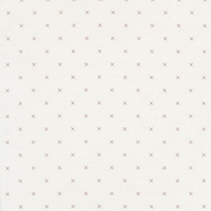 Small tan x's on a cream background