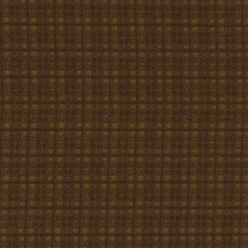 warm brown plaid flannel fabric
