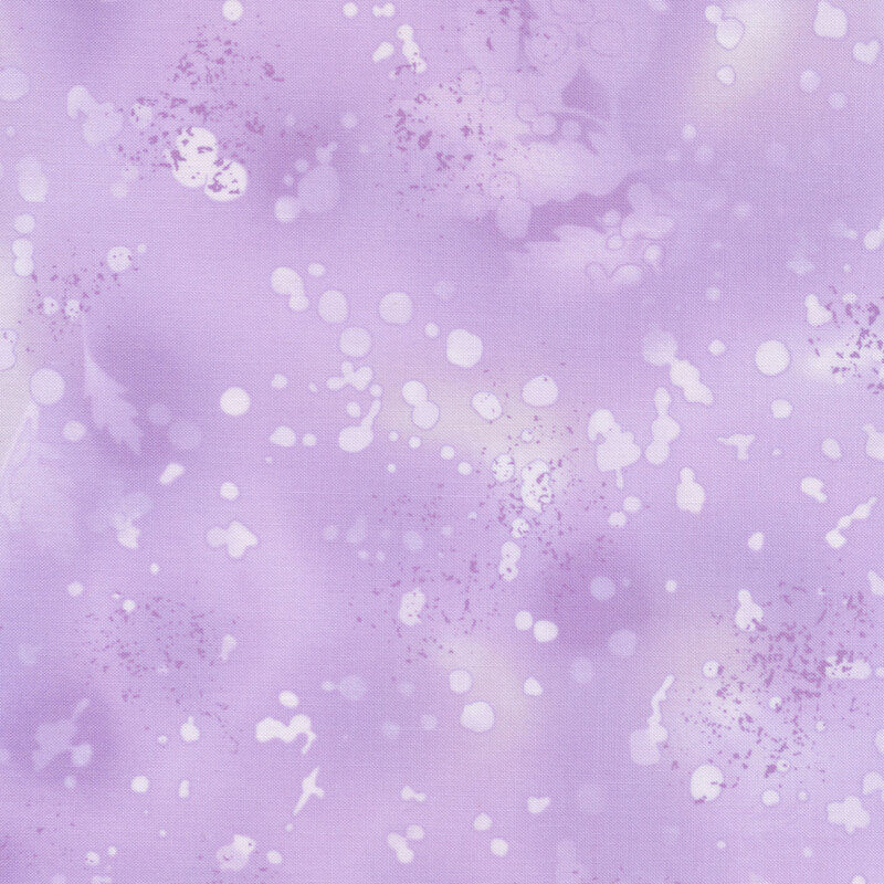 variegated pale lavender fabric with light splatters and mottling