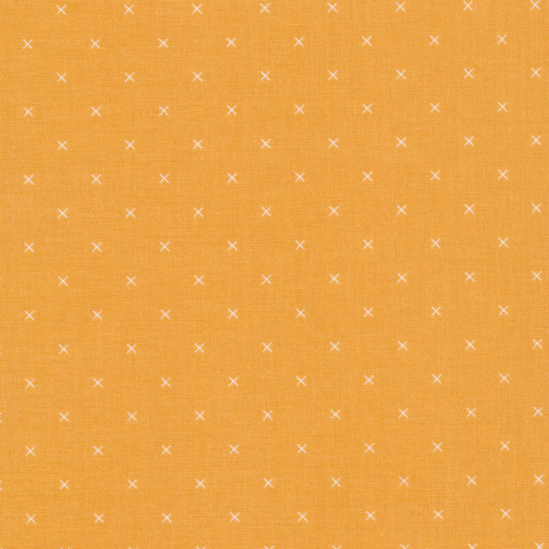 Small cream x's on a yellow background