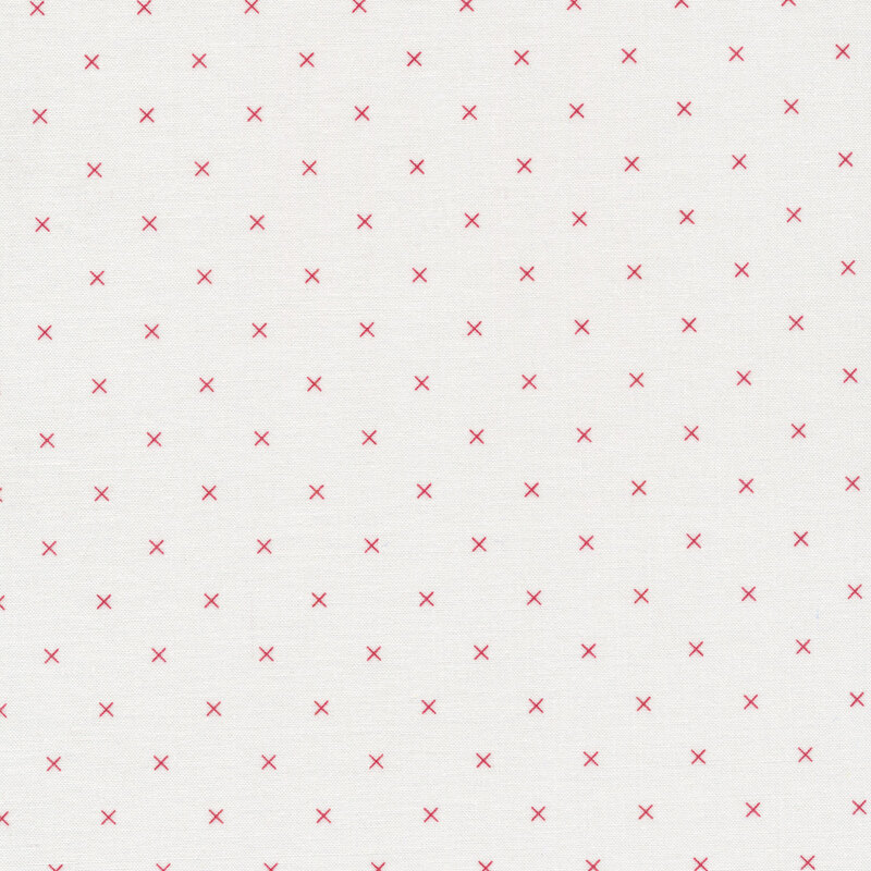 Small red x's on a cream background