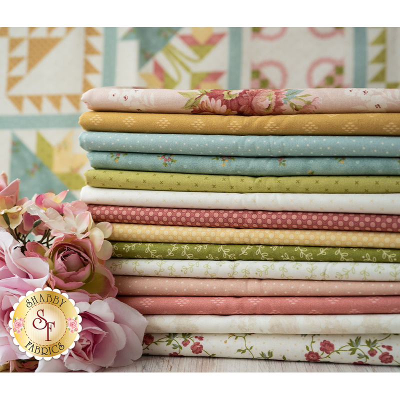 Stack of fabrics included in Birds of a Feather Collection