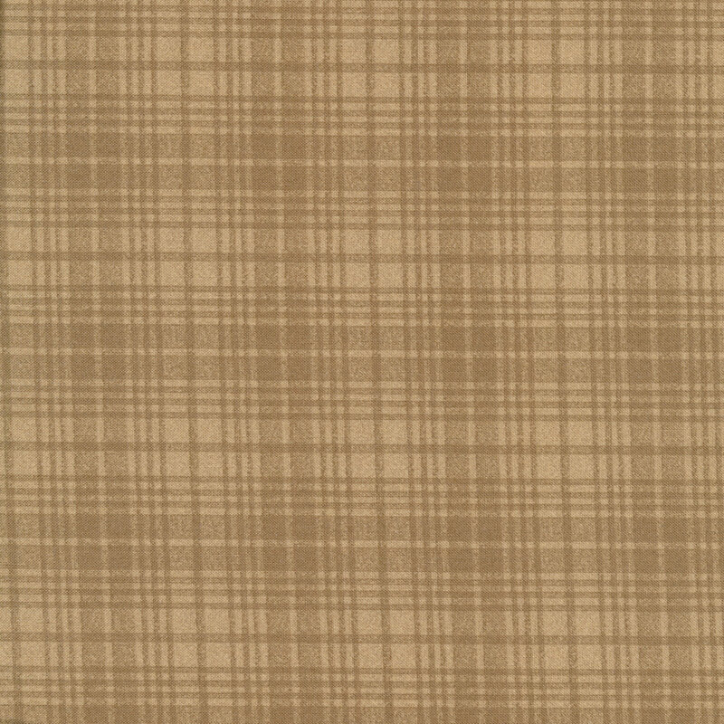 A light tan tonal plaid fabric
