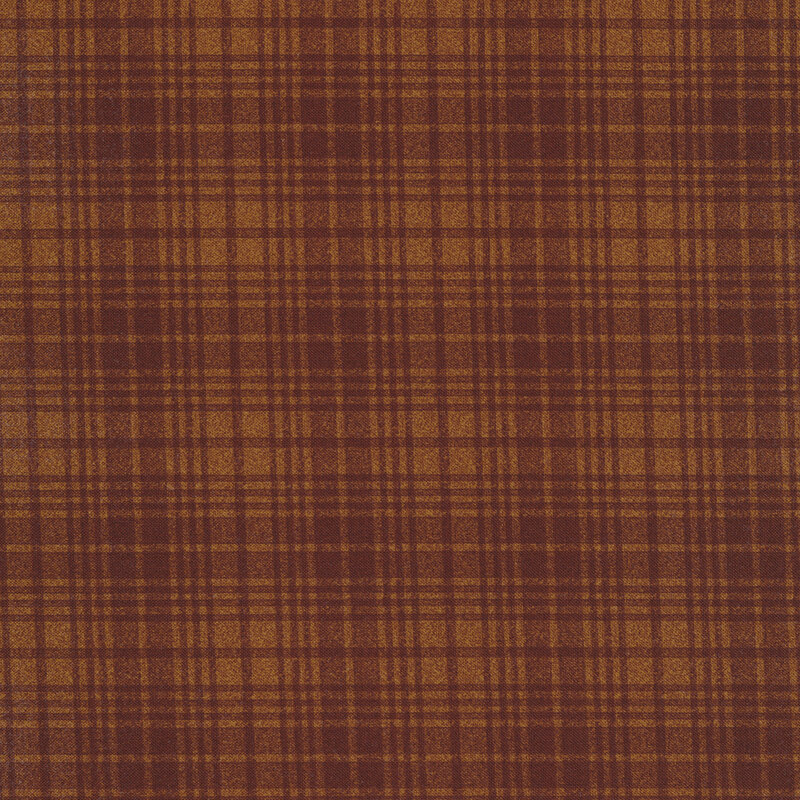 A brown tonal plaid fabric