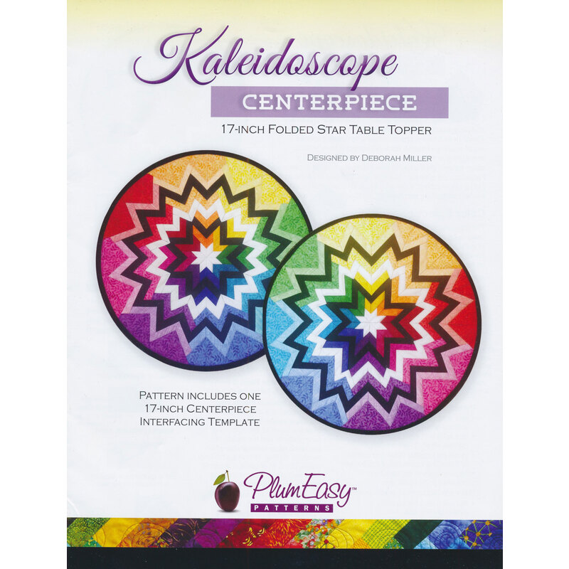 The front of the Kaleidoscope Centerpiece Folded Star Table Topper pattern