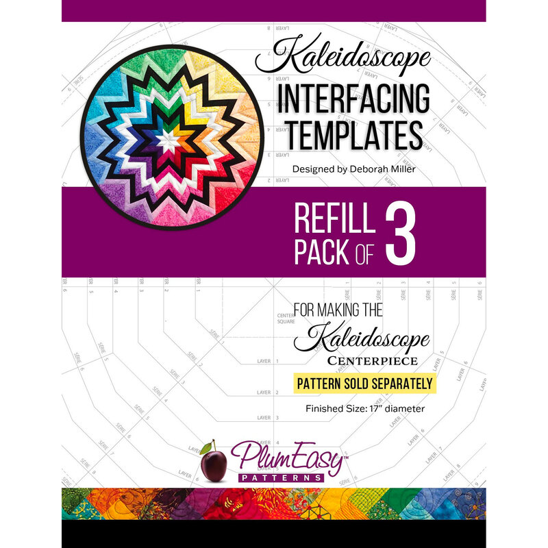 The front of the Kaleidoscope Interfacing Template - 3pk by PlumEasy Patterns