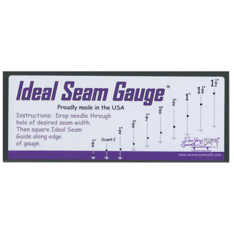 Photo of plastic Ideal Seam Gauge isolated against a white background