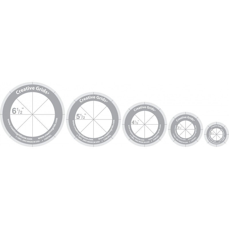Isolated image of 5 rotary cutting circles included