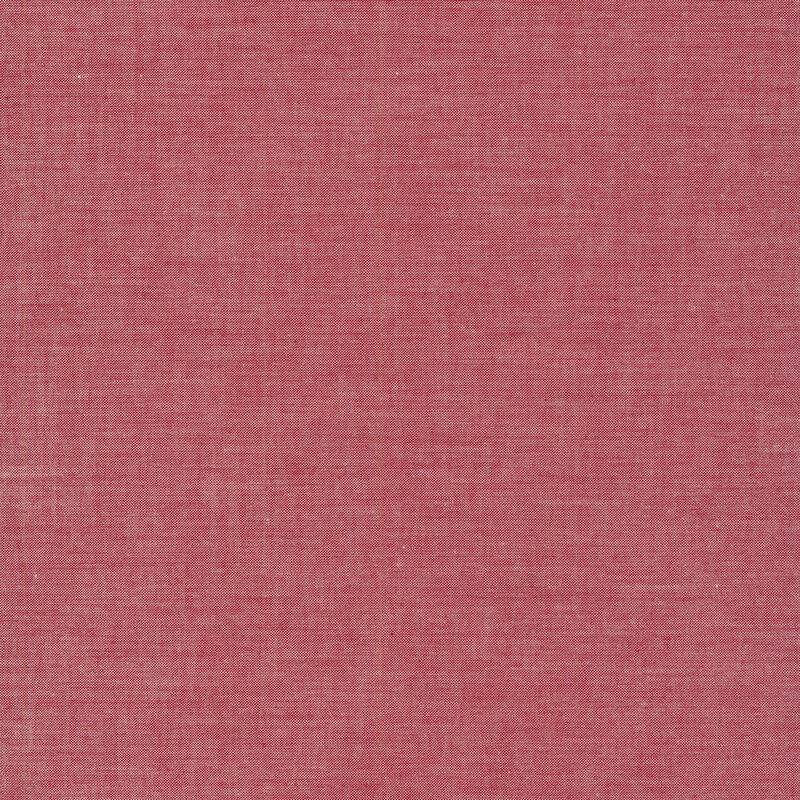Red chambray fabric.