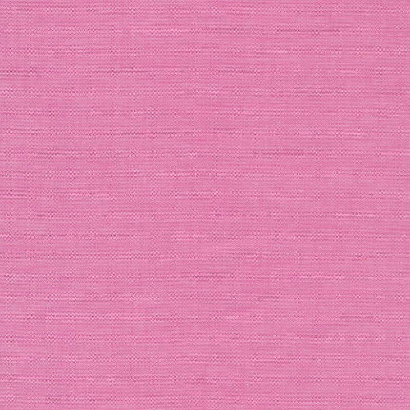 Bright pink chambray fabric.