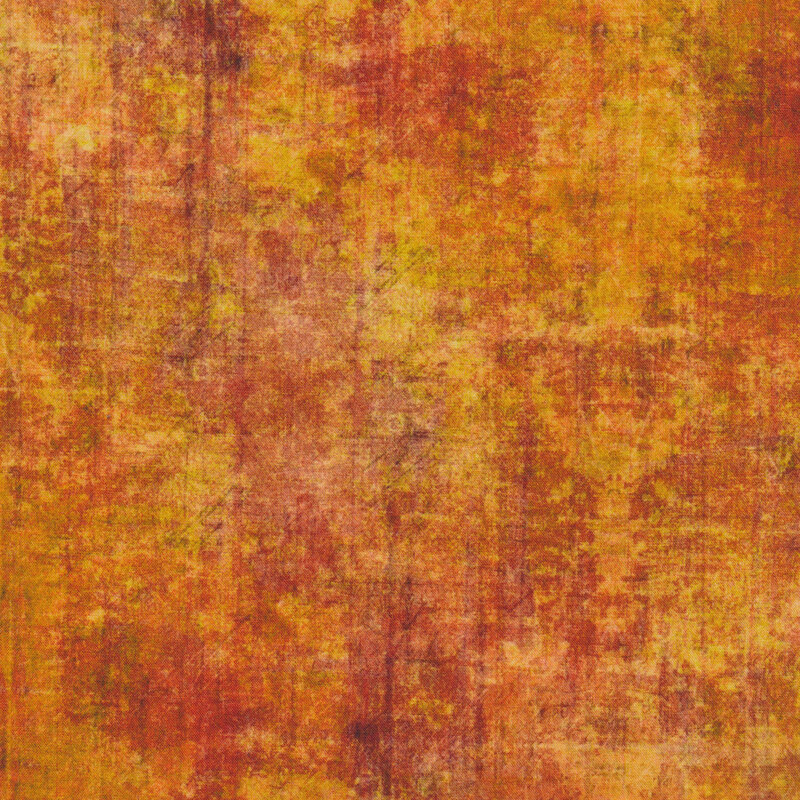 A grunge textured burnt orange fabric with mottling