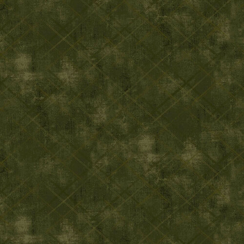 green fabric with crossed lines that give a tonal argyle impression