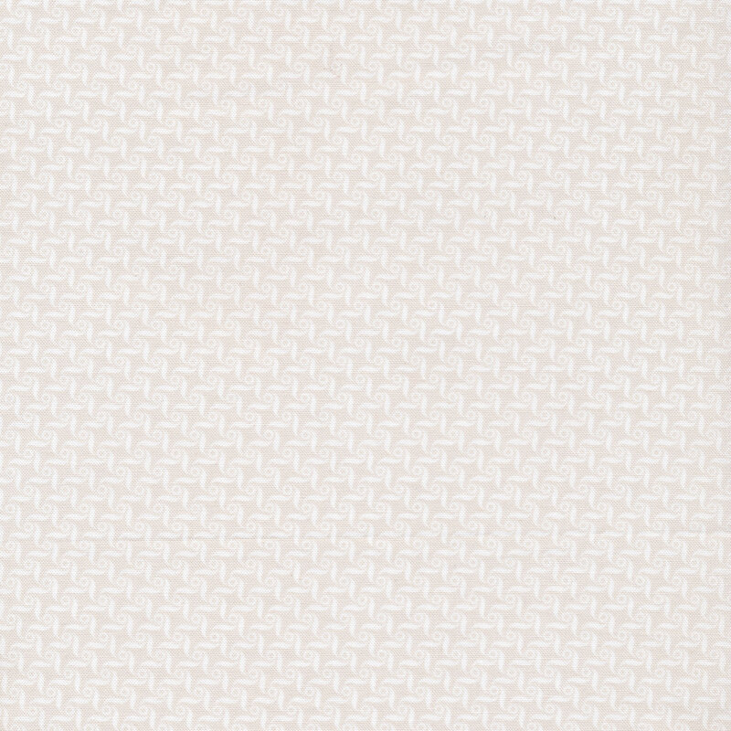 Tonal cream fabric featuring a connected swirl pattern