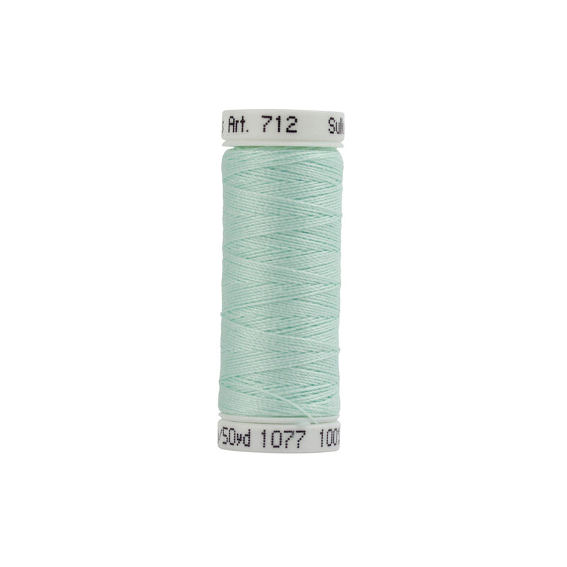 A spool of beautiful pale aqua thread - Sulky Cotton Petites #1077 - Jade Tint