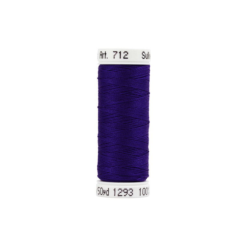 Single isolated spool of Sulky Cotton Petites Thread 712-1293 Dark Nassau Blue on a white background