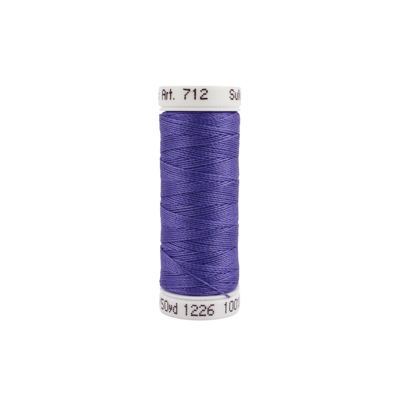 Single isolated spool of Sulky Cotton Petites Thread 712-1226 Dark Periwinkle on a white background