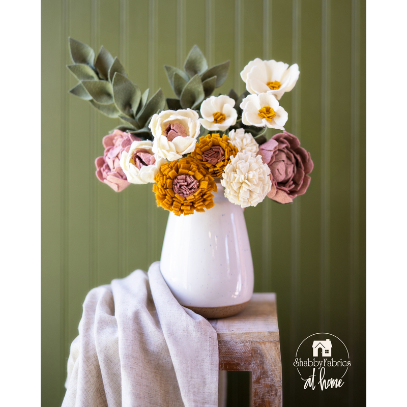 DIY Custom Felt Embroidery Tote Bag Kit - Flowers Applique