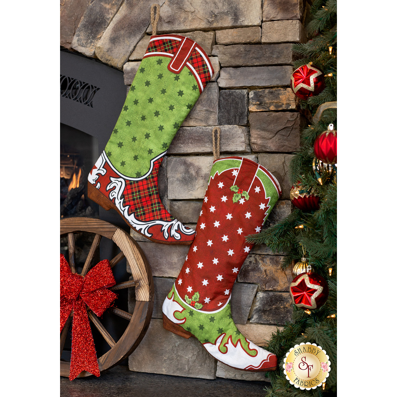 Howdy Christmas Boot Stocking Kit Shabby Fabrics