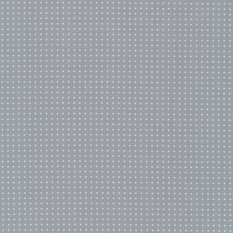 Gray fabric with evenly spaced white pin dots
