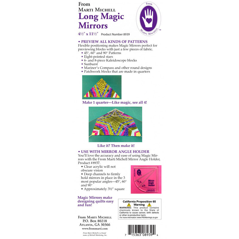 The front of the Long Magic Mirrors packaging by Marti Michell
